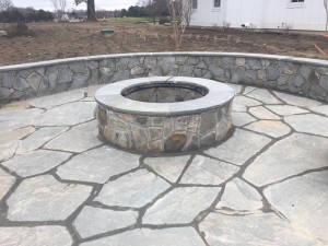 Fire Pit and Stone Patio