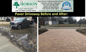 Before and After a Paver Driveway installation