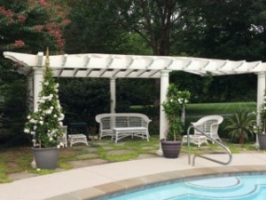 cozy point , easton ,md pergola and natural patio