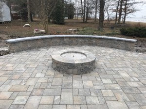 patio, wall, fire pit